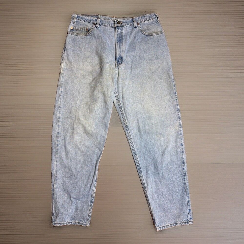 Levi's 560 Loose Fit Tapered Leg Jeans 100% Cotton Denim 38x32 Light Blue 1998
